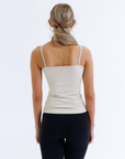 Wonder Cami Square Neck Cotton Stretch Layering Tank