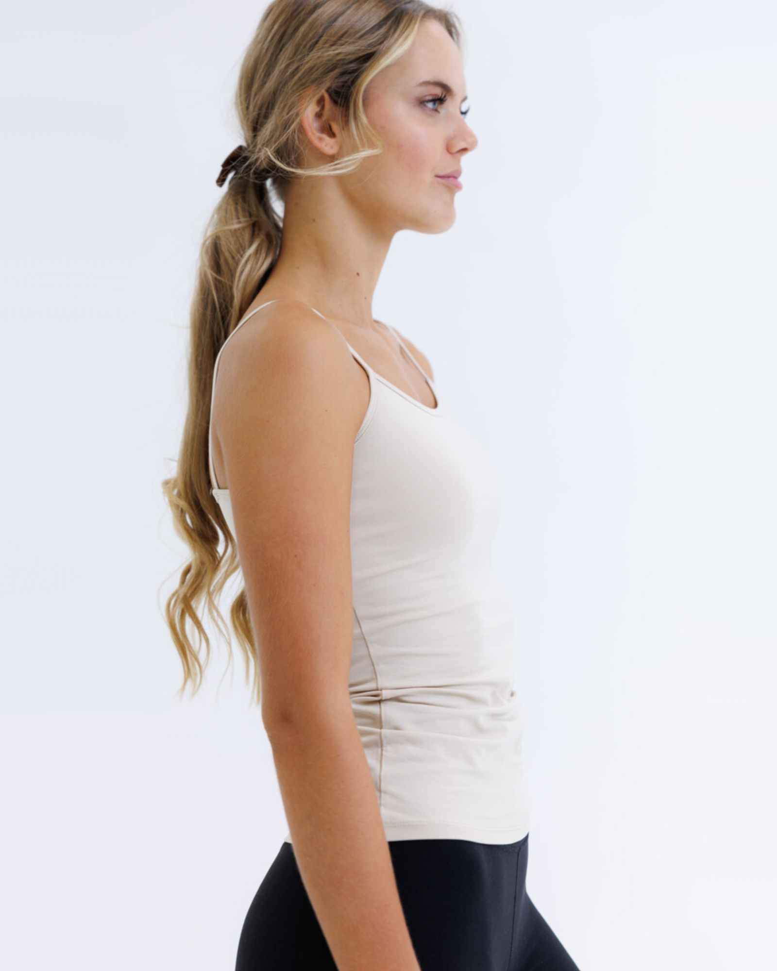 Wonder Cami Square Neck Cotton Stretch Layering Tank