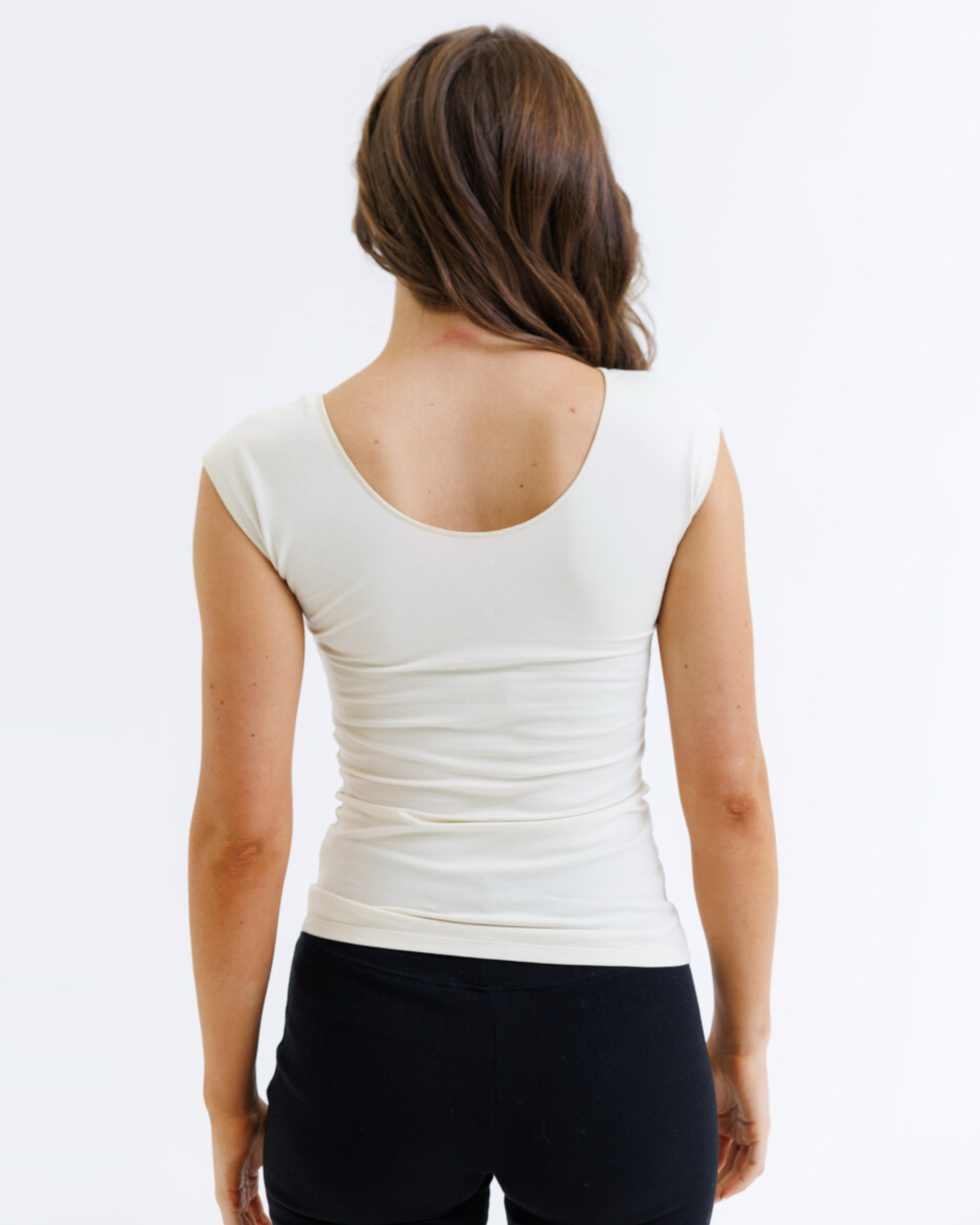 Wonder Tee Scoop Neck Fitted Cotton Tee