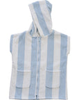 Seaside Stripe Zip-Up Organic Cotton Beach Poncho