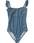 Navy Gingham Women’s One-Piece