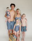 Navy Gingham Women’s One-Piece