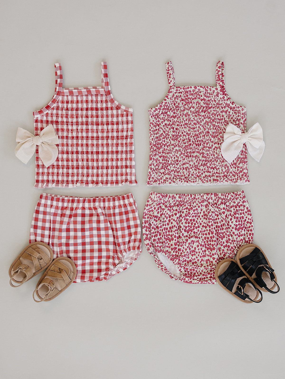 Gingham Ruched Bloomer Set | Baby Girl Summer Outfit