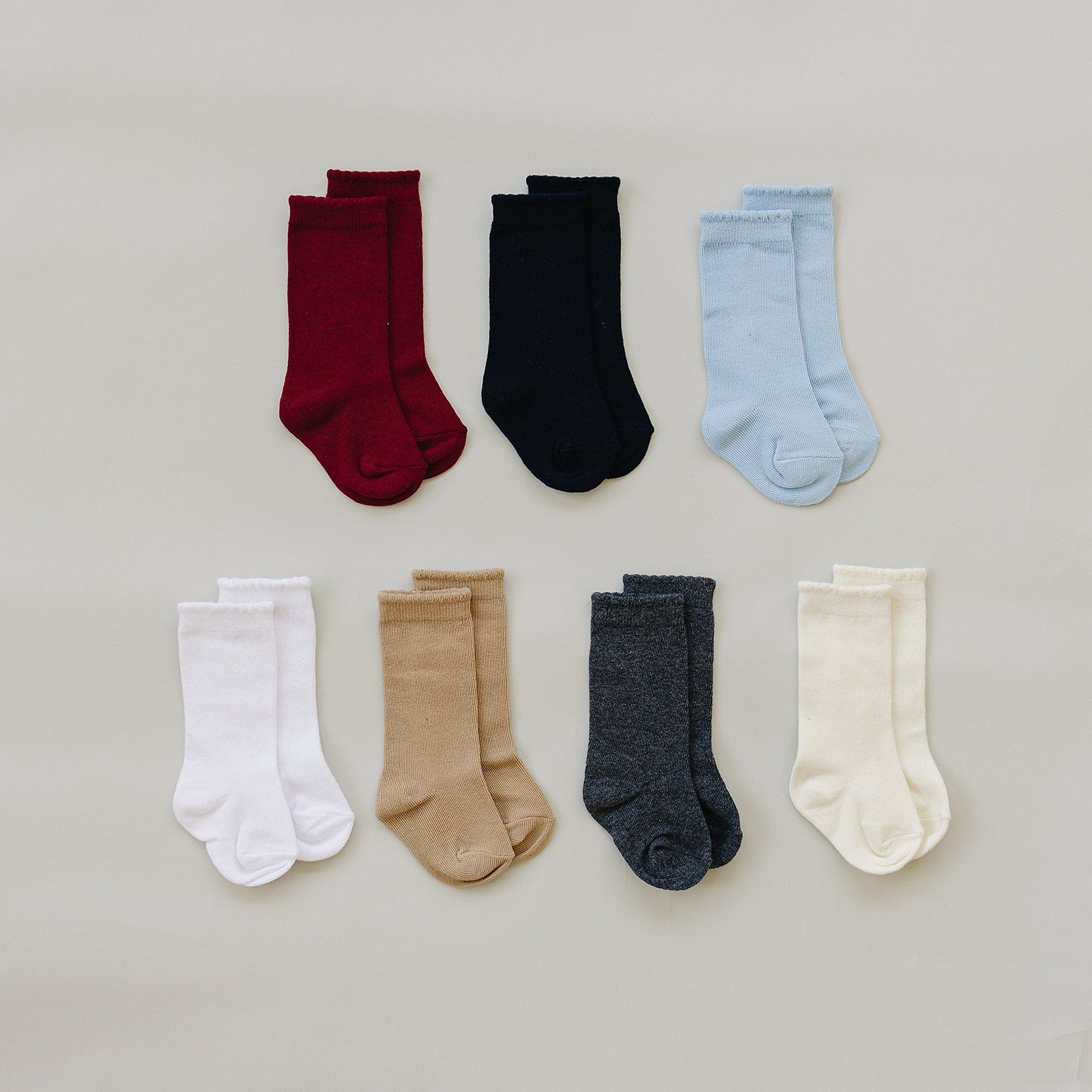 High Rise Baby &amp; Toddler Socks | Soft Cotton Tall Socks for Everyday Wear