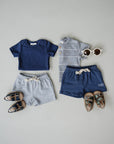 Navy Pocket Cotton Shorts