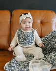 Liberty Floral + Coastal Plaid Lace Muslin Quilt