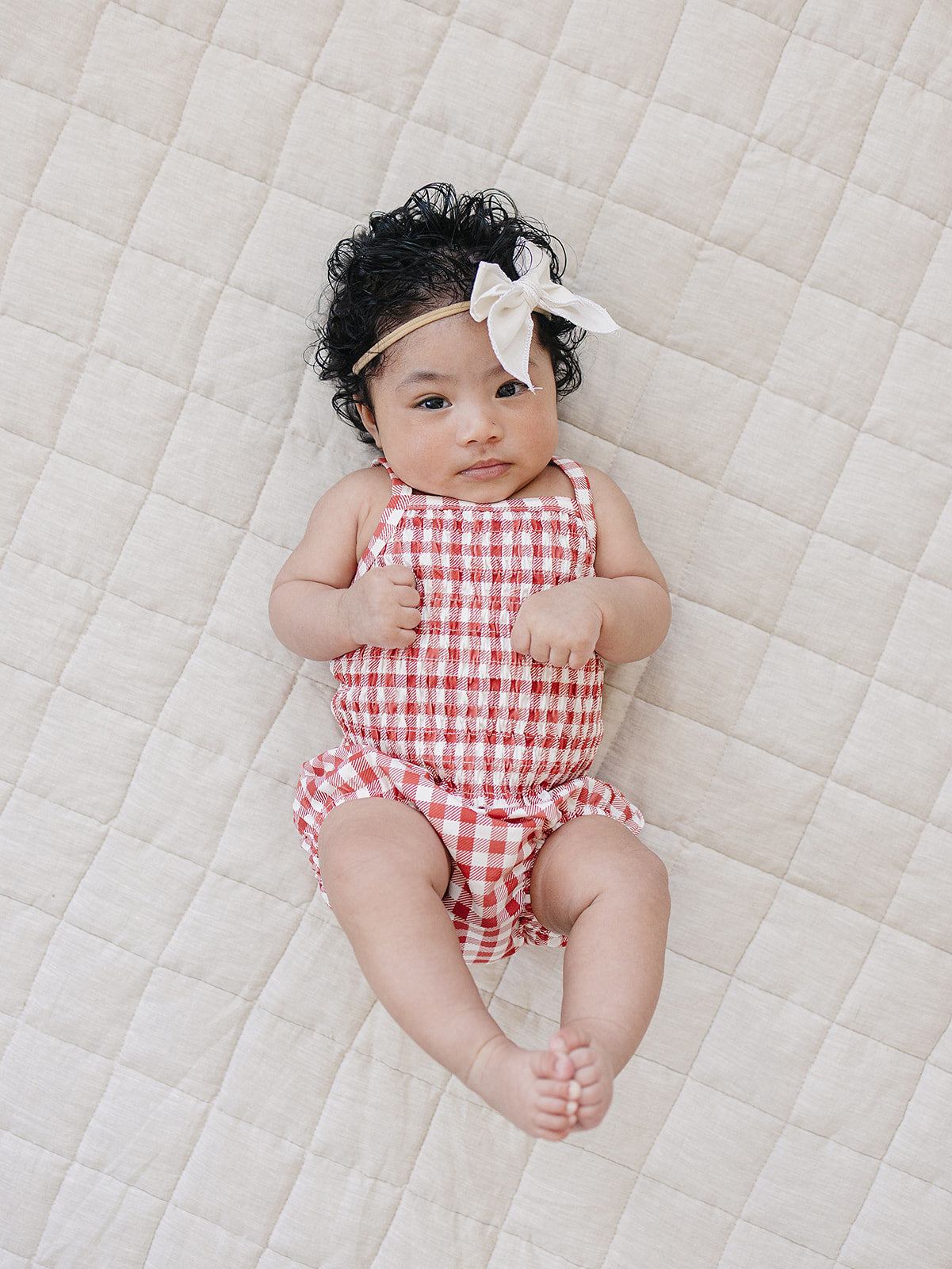 Gingham Ruched Bloomer Set | Baby Girl Summer Outfit