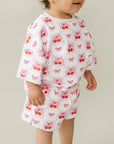 Checkered Cherry Kids Shorts Set Cotton Two Piece Outfit