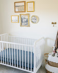 Navy Berry Muslin Crib Sheet