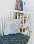 Navy Berry Muslin Crib Sheet