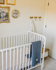 Cream Berry Muslin Crib Sheet