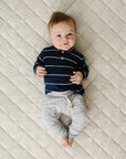 Navy Stripe Long Sleeve Tee