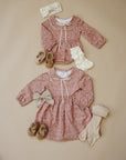 Vintage Pink Floral Dress