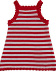 Red Stripe Knit Cover-Up Dress