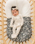 Cream Ribbed Bamboo Zipper
