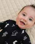 Bamboo Zip Romper | Ink Bolts