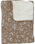 Brown Floral Bamboo Fleece Quilt
