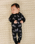Bamboo Zip Romper | Born to Ride Black