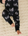 Bamboo Zip Romper | Born to Ride Black