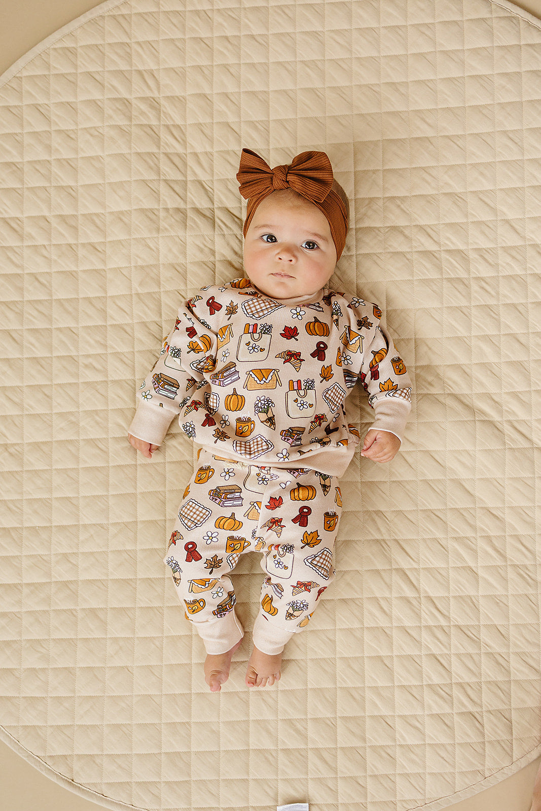 Fall Picnic Kids Jogger Set Cotton Lounge Outfit