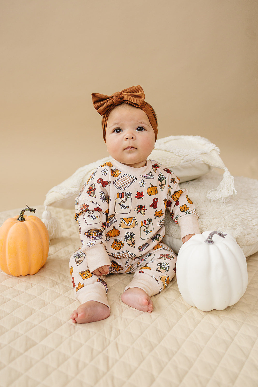 Fall Picnic Kids Jogger Set Cotton Lounge Outfit