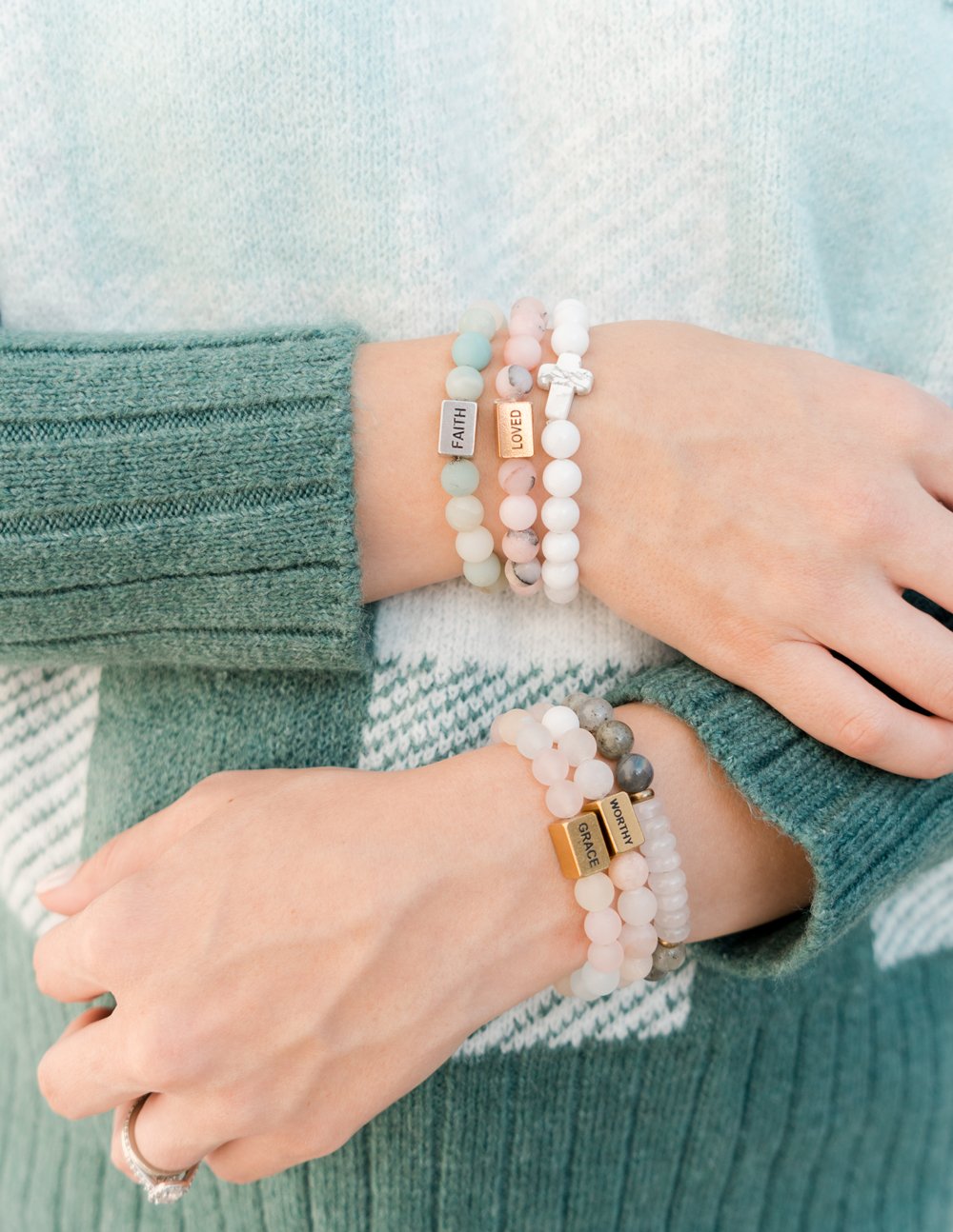 Agape Stone Bracelet | 1 John 4:8 Christian Faith Bracelet