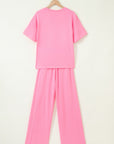 Jaycee pink two-piece lounge set, back view