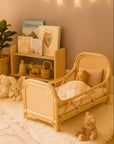 Rattan Doll Bed – Boho Montessori Doll Furniture for Imaginative Play