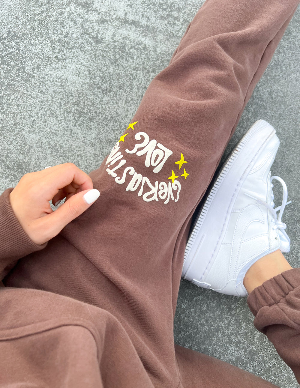 Everlasting Love Unisex Sweatpants | Relaxed Christian Joggers | Brown