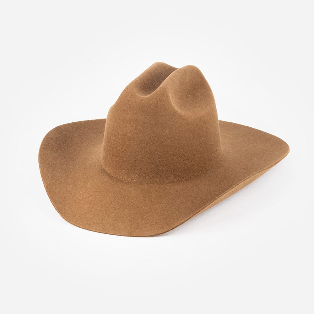 Brown cowboy hat on a white background
