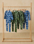 Bamboo Zip Romper | Blue Camo Bolts