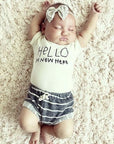Hello I'm New Here Organic Baby Bodysuit