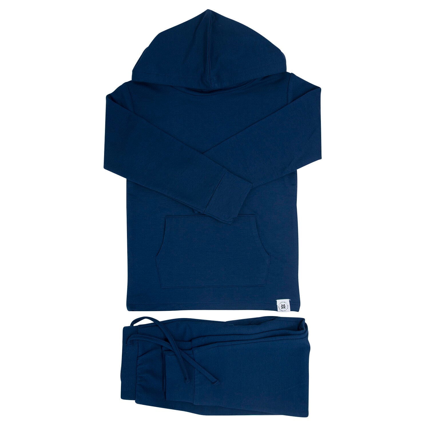 Hooded Jogger Set for Kids in Navy | Soft Luxaboo French Terry Matching Set
