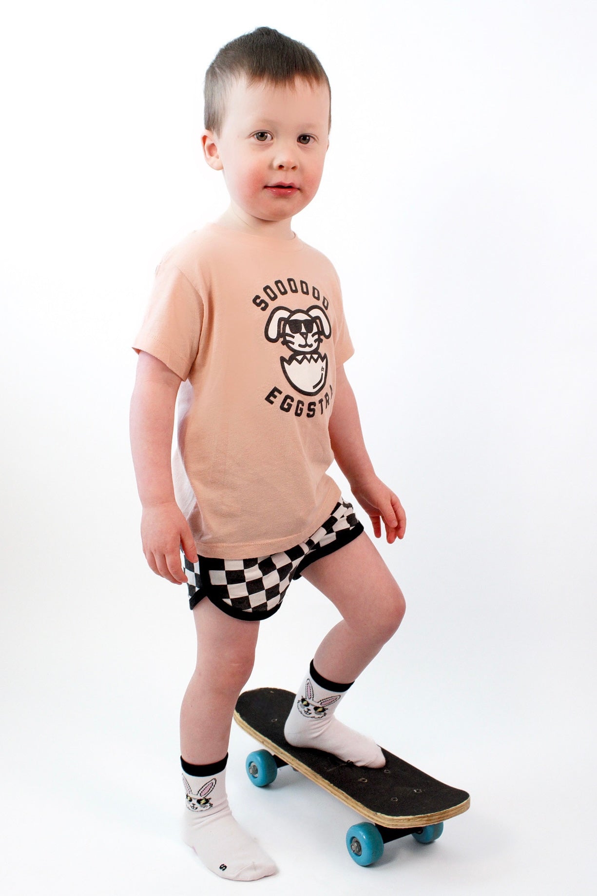 Rad Bunny with Pink Bunny Foot Crew Socks