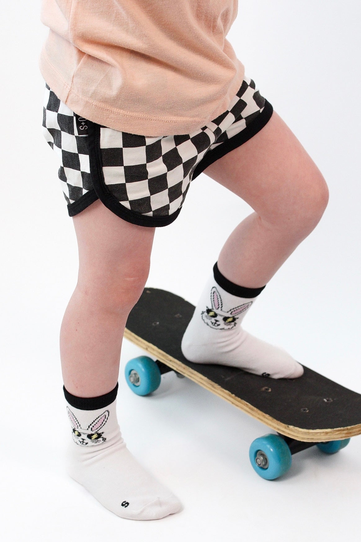 Rad Bunny with Pink Bunny Foot Crew Socks