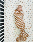 Cream Floral Muslin Crib Sheet