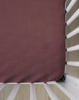 Plum Bamboo Stretch Crib Sheet