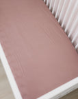 Dusty Rose Bamboo Stretch Crib Sheet