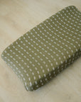 Olive Strokes Muslin Changing Pad Cover