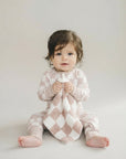 Checkered Plush Lovey | Latte