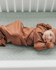 Desert Sage Muslin Crib Sheet