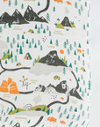 Map of national parks with illustrations on a white background