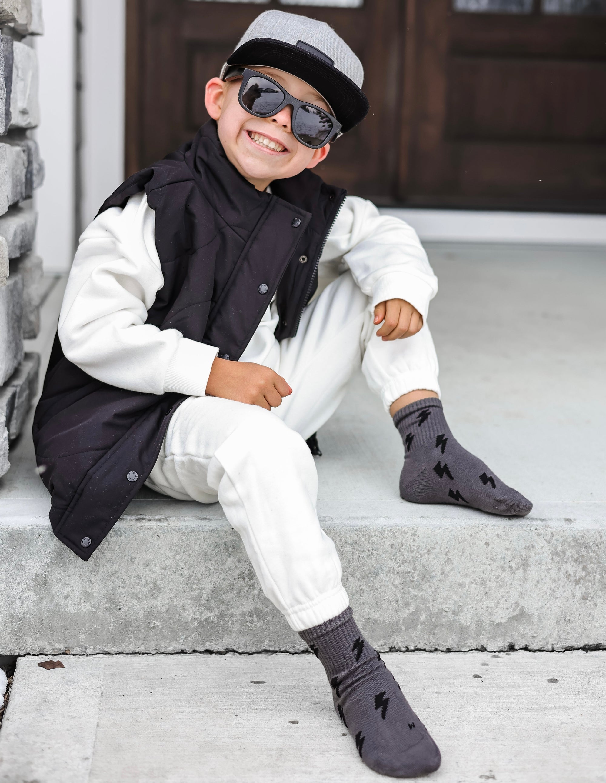 Storm Lightning Kids Socks | Baby Toddler &amp; Big Kids Grip Socks