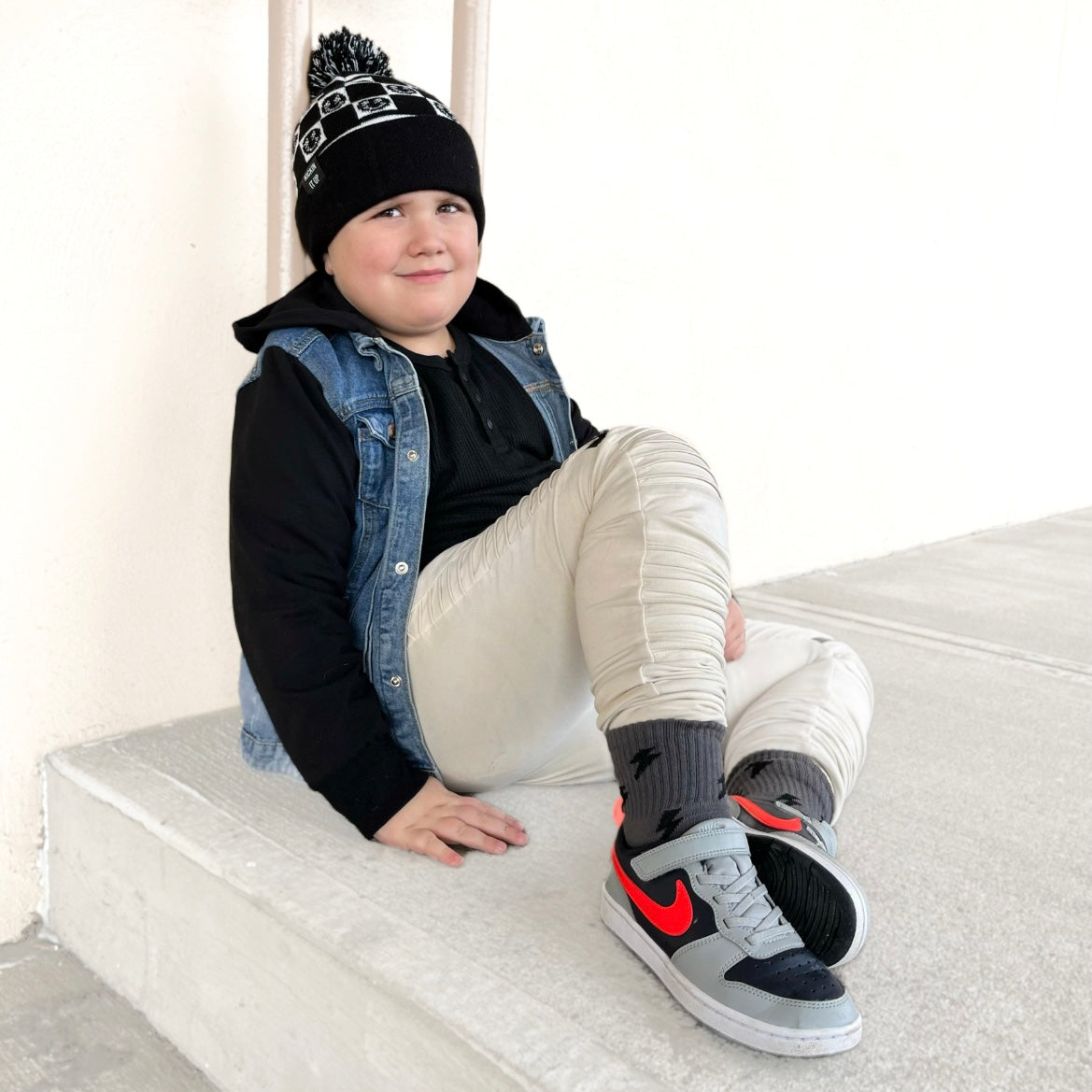 Storm Lightning Kids Socks | Baby Toddler &amp; Big Kids Grip Socks