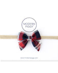 Patriotic Plaid | Mini Piggy Bow
