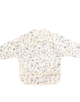 Floral-patterned baby bib on a white background