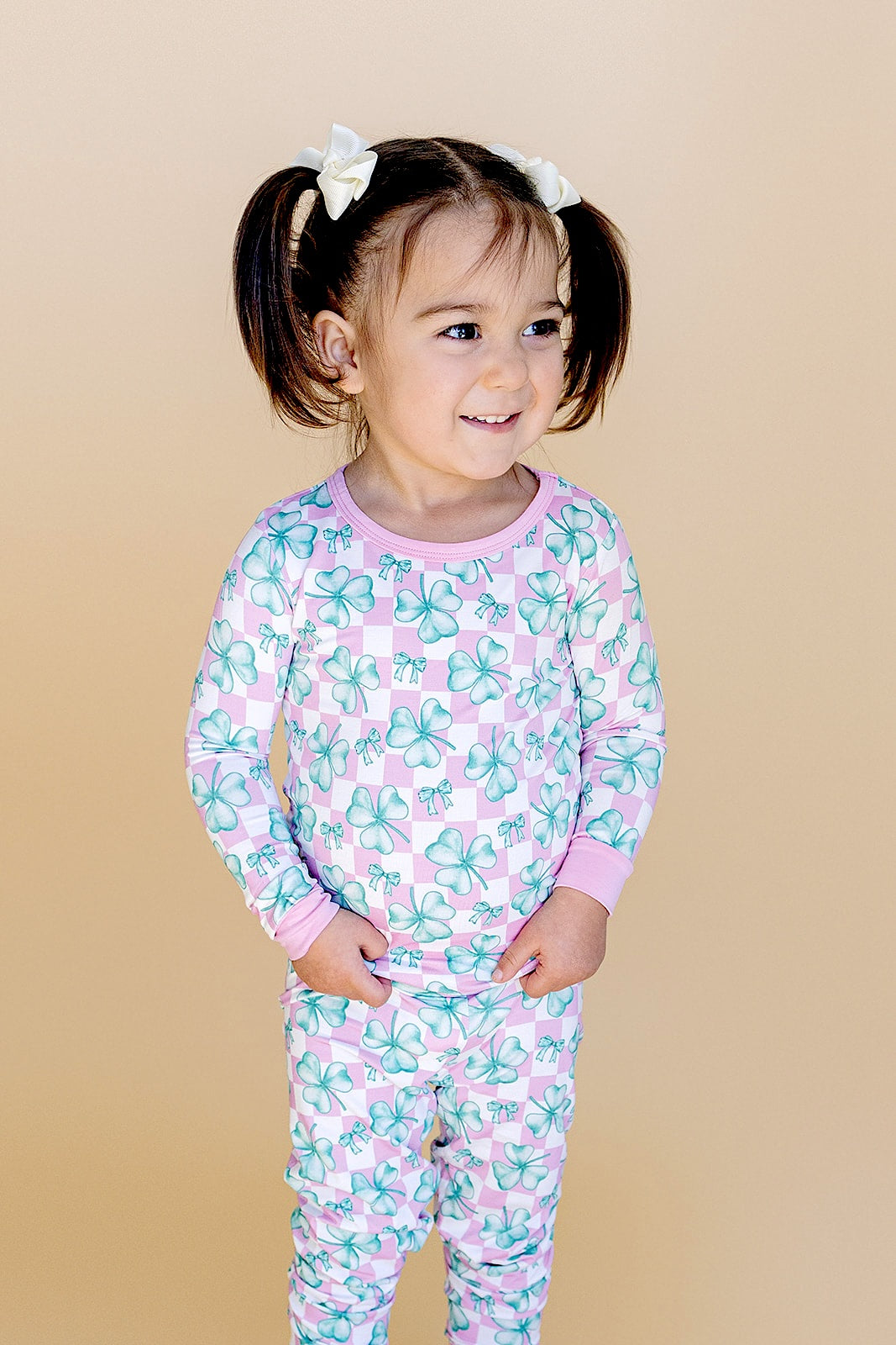 Bamboo Two Piece Set | Shamrock &amp; Bows