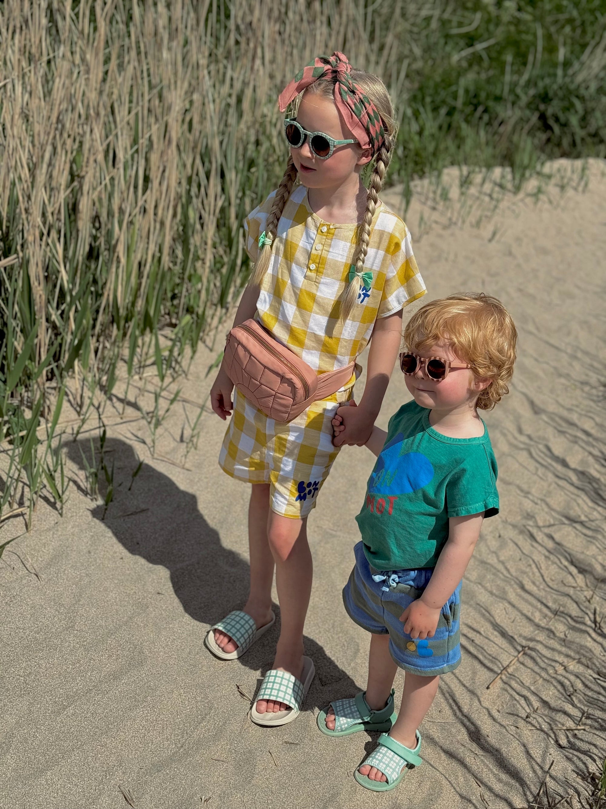 Play Sandal Fern Plaid Kids Water Friendly Sandals