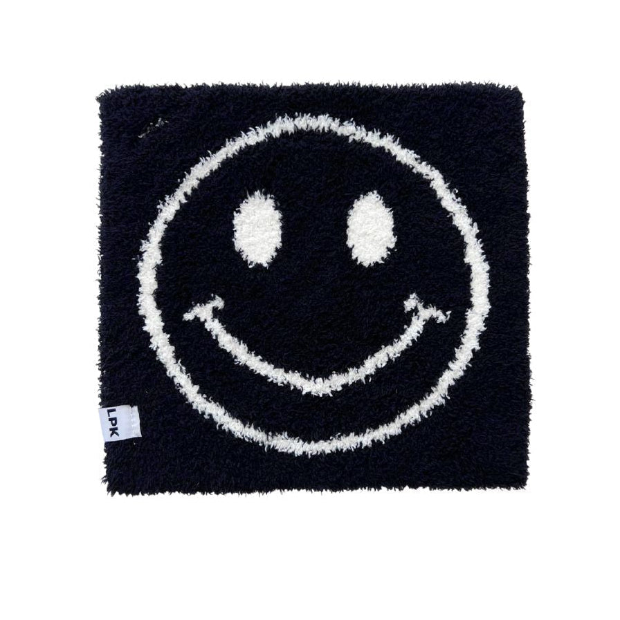 Smiley Plush Lovey | Black