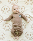 Smiley Plush Lovey | Latte